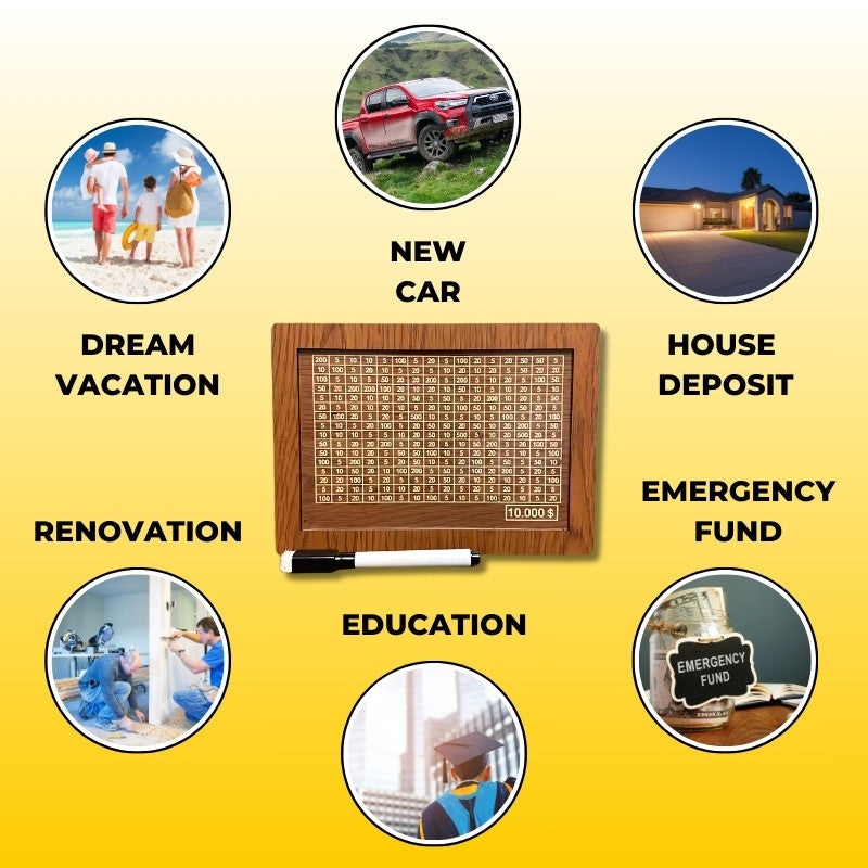 BUYHATKE™ 1 Lakh Savings Challenge Wooden Box