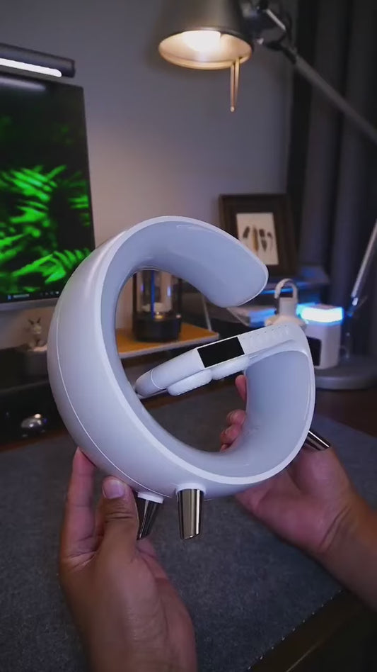 BUYHATKE™ G-Shape LED Wireless Charging Speaker Lamp